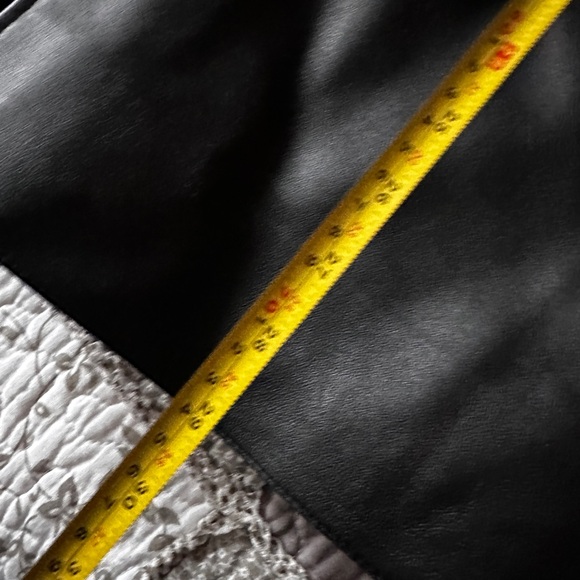 Nuage Black Leather Jacket with Faux Fur Collar - Picture 6 of 6